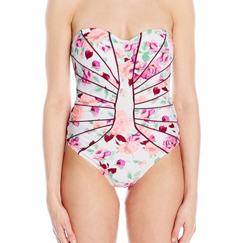 NWT Betsey Johnson Floral One-Piece Swimsuit